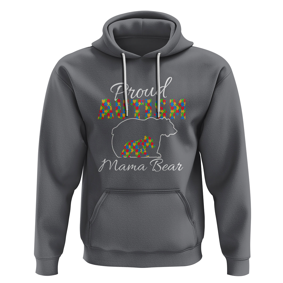 Proud Autism Mom Hoodie Mama Bear - Wonder Print Shop