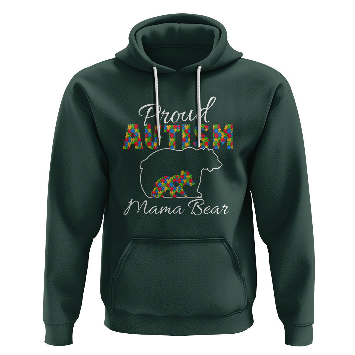 Proud Autism Mom Hoodie Mama Bear - Wonder Print Shop