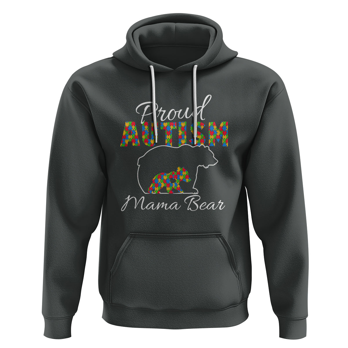 Proud Autism Mom Hoodie Mama Bear - Wonder Print Shop