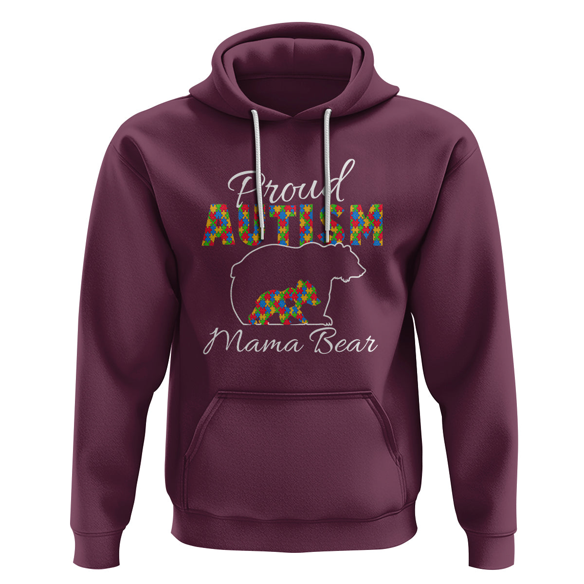 Proud Autism Mom Hoodie Mama Bear - Wonder Print Shop