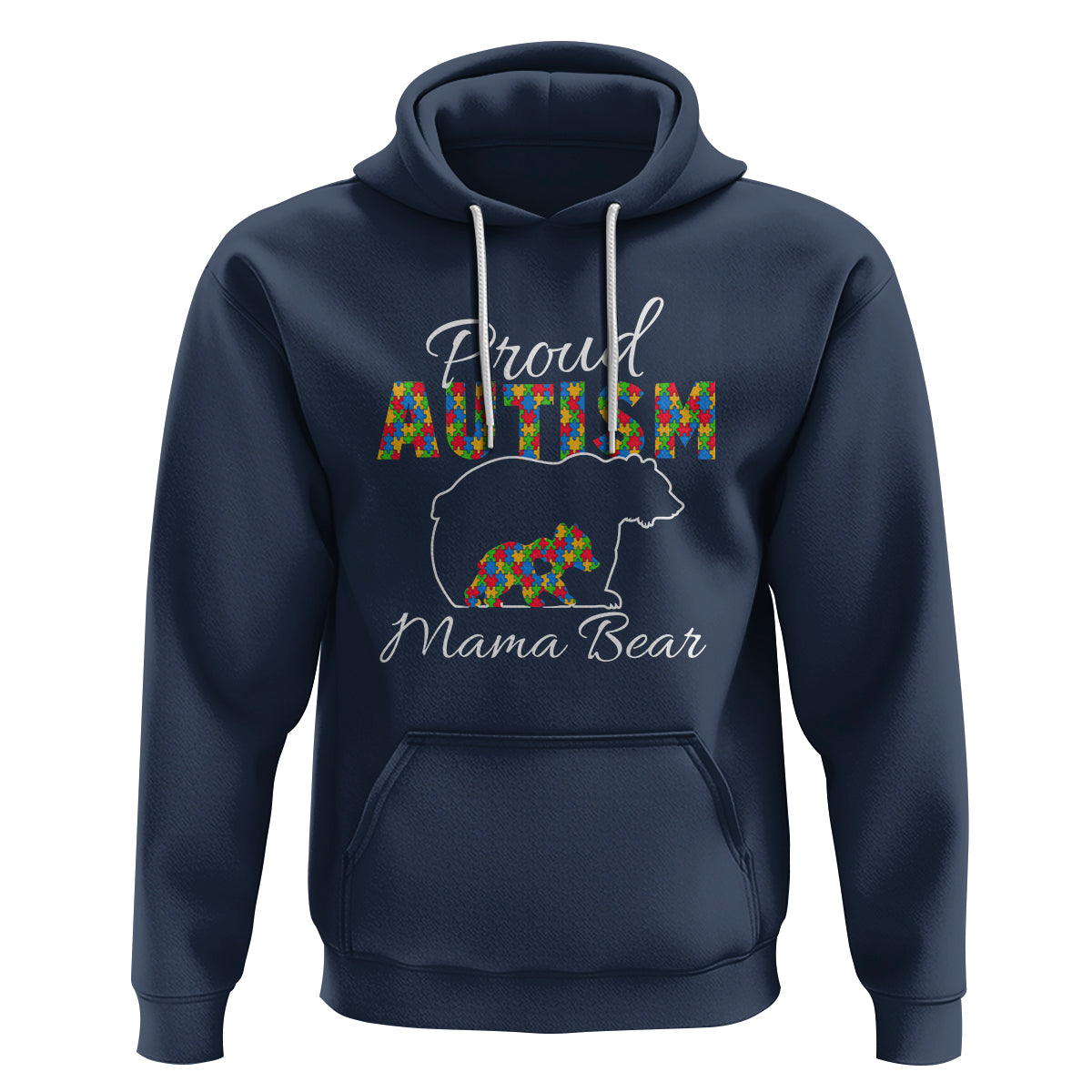 Proud Autism Mom Hoodie Mama Bear - Wonder Print Shop