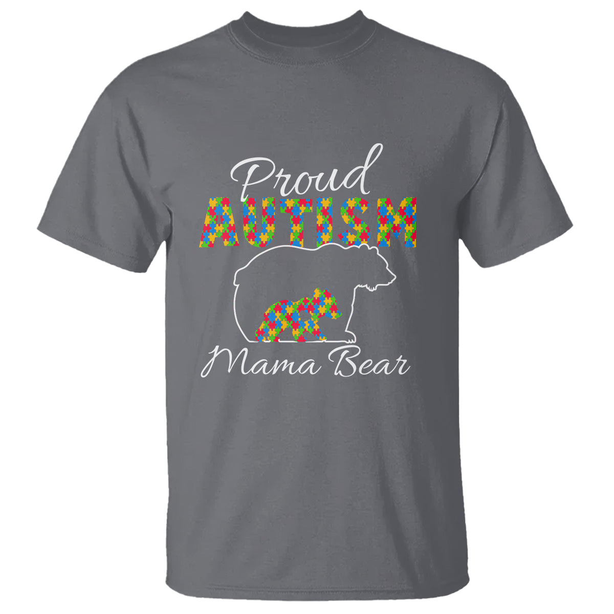 Proud Autism Mom T Shirt Mama Bear - Wonder Print Shop