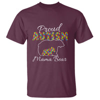 Proud Autism Mom T Shirt Mama Bear - Wonder Print Shop
