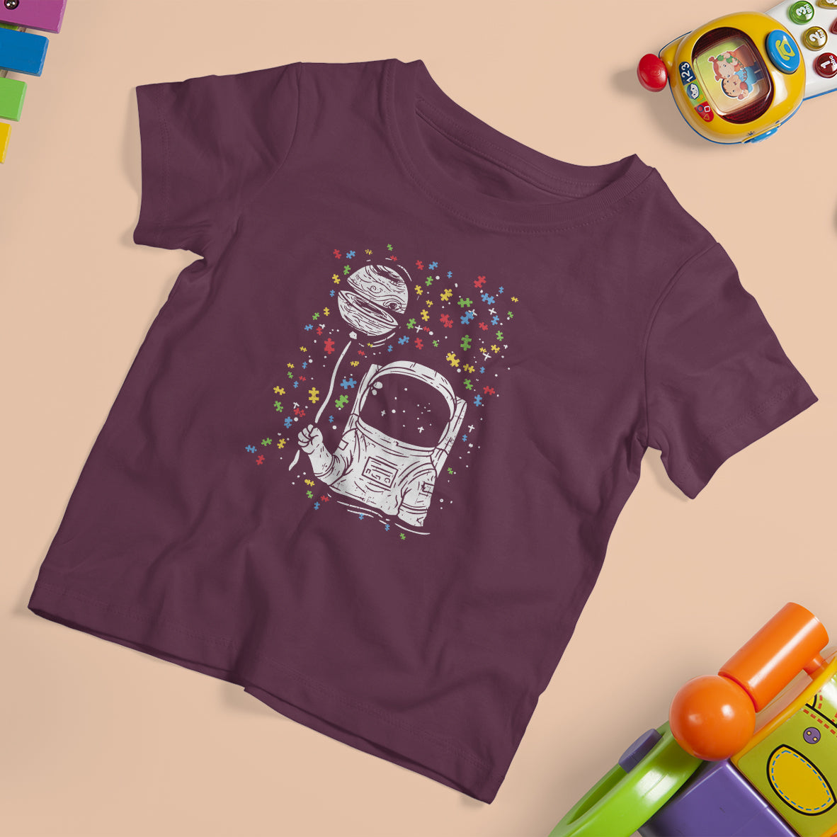 Astronaut Autism T Shirt For Kid - Wonder Print Shop