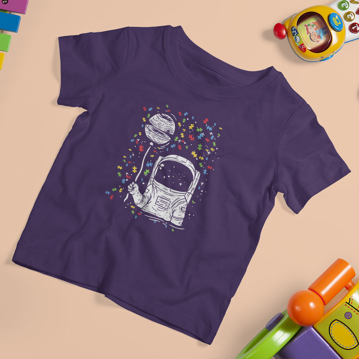 Astronaut Autism T Shirt For Kid - Wonder Print Shop