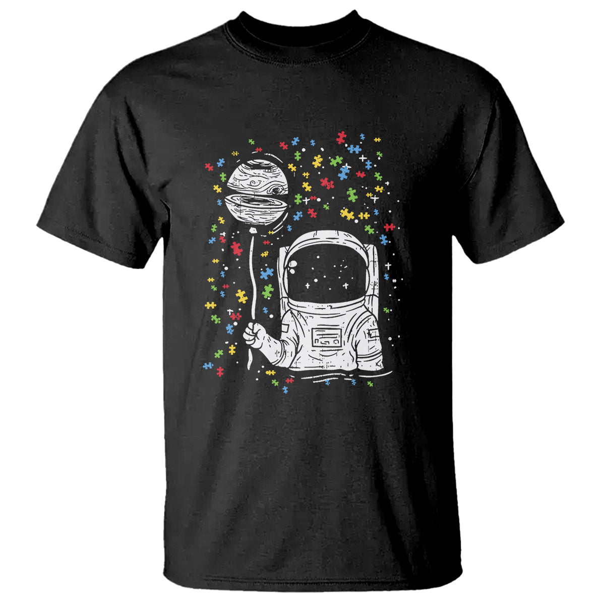 Astronaut Autism T Shirt - Wonder Print Shop