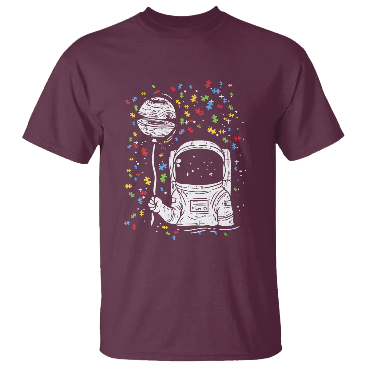 Astronaut Autism T Shirt - Wonder Print Shop