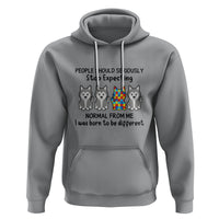 Cute Dog Autism Hoodie People Should Seriously Stop Expecting I Was Born To Be Different - Wonder Print Shop