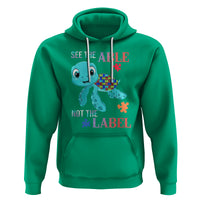 Turtle Autism Hoodie See The Able Not The Label Puzzle Pieces - Wonder Print Shop