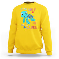 Turtle Autism Sweatshirt See The Able Not The Label Puzzle Pieces - Wonder Print Shop