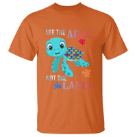 Turtle Autism T Shirt See The Able Not The Label Puzzle Pieces - Wonder Print Shop