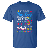 Autism Grandma T Shirt This Boy Will Always Have A Piece Of My Heart He Calls Me Mimi Autism Awareness - Wonder Print Shop