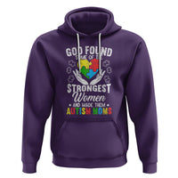 Autism Mom Hoodie God Found Some Of The Strongest Women - Wonder Print Shop