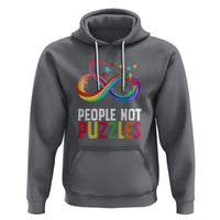 Autism Acceptance Hoodie People Not Puzzles Spectrum Infinity - Wonder Print Shop