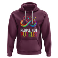 Autism Acceptance Hoodie People Not Puzzles Spectrum Infinity - Wonder Print Shop