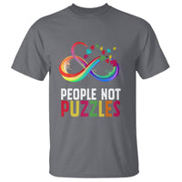 Autism Acceptance T Shirt People Not Puzzles Spectrum Infinity - Wonder Print Shop