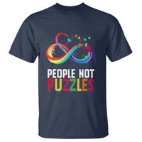 Autism Acceptance T Shirt People Not Puzzles Spectrum Infinity - Wonder Print Shop