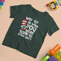 Proud Autism T Shirt For Kid Why Fit In When You Were Born To Stand Out - Wonder Print Shop