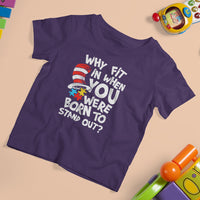 Proud Autism T Shirt For Kid Why Fit In When You Were Born To Stand Out - Wonder Print Shop