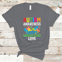 Autism Awareness T Shirt Accept Understand Love Spectrum Blue Ribbon - Wonder Print Shop