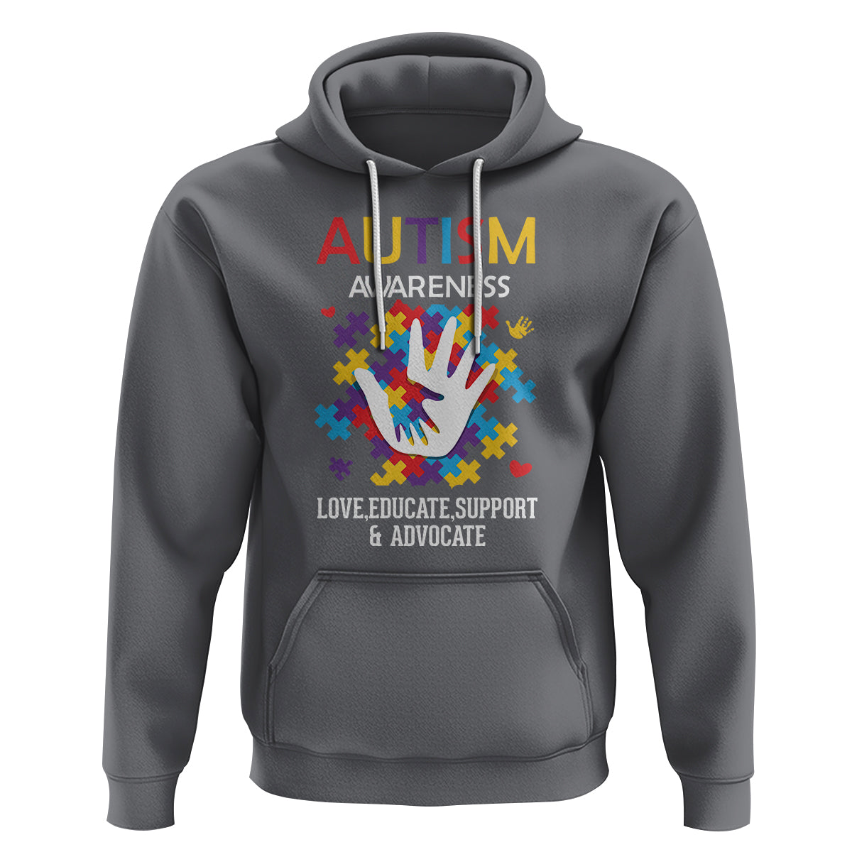 Autism Awareness Hoodie Love Educate Support Advocate - Wonder Print Shop