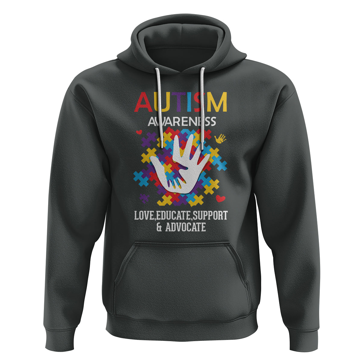 Autism Awareness Hoodie Love Educate Support Advocate - Wonder Print Shop