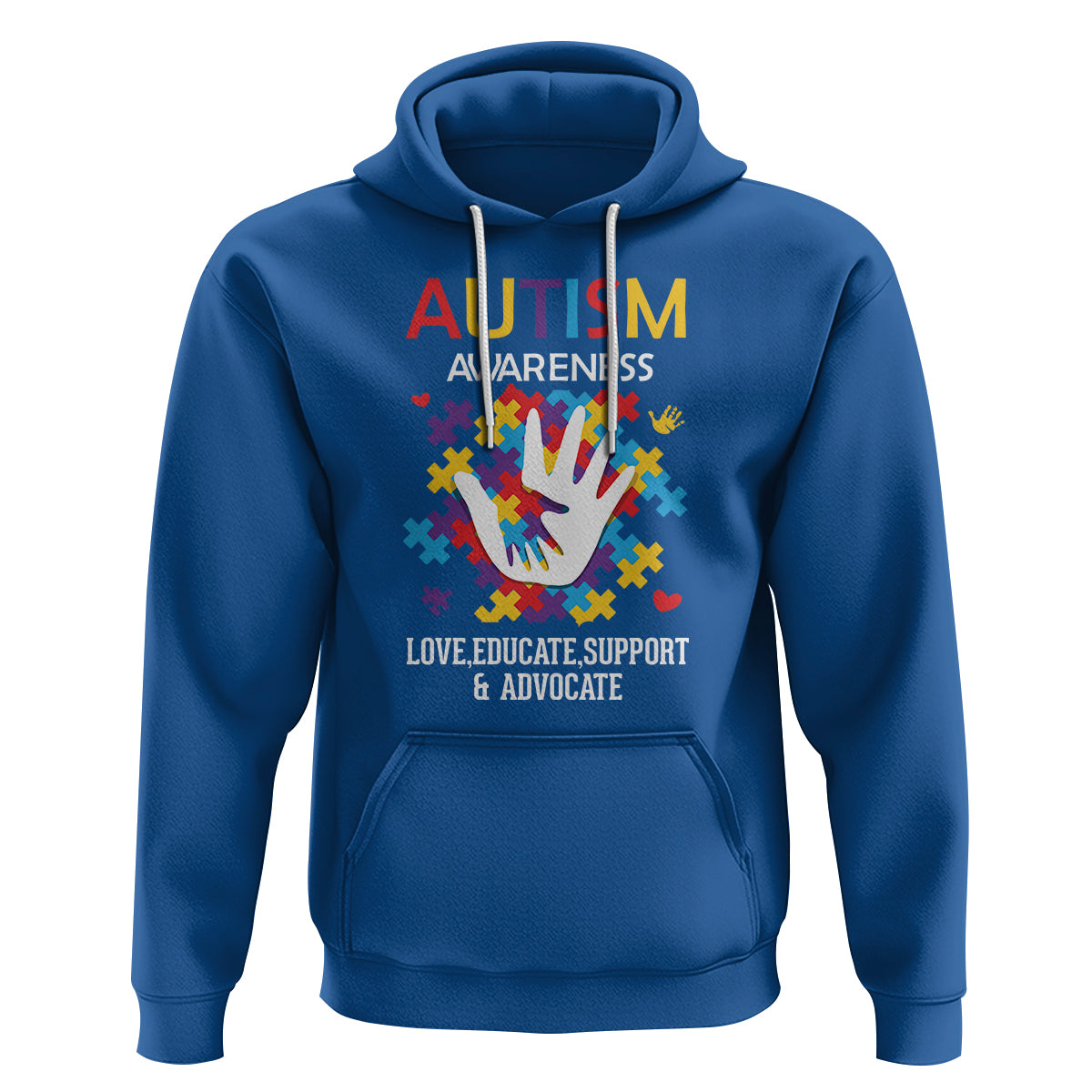 Autism Awareness Hoodie Love Educate Support Advocate - Wonder Print Shop