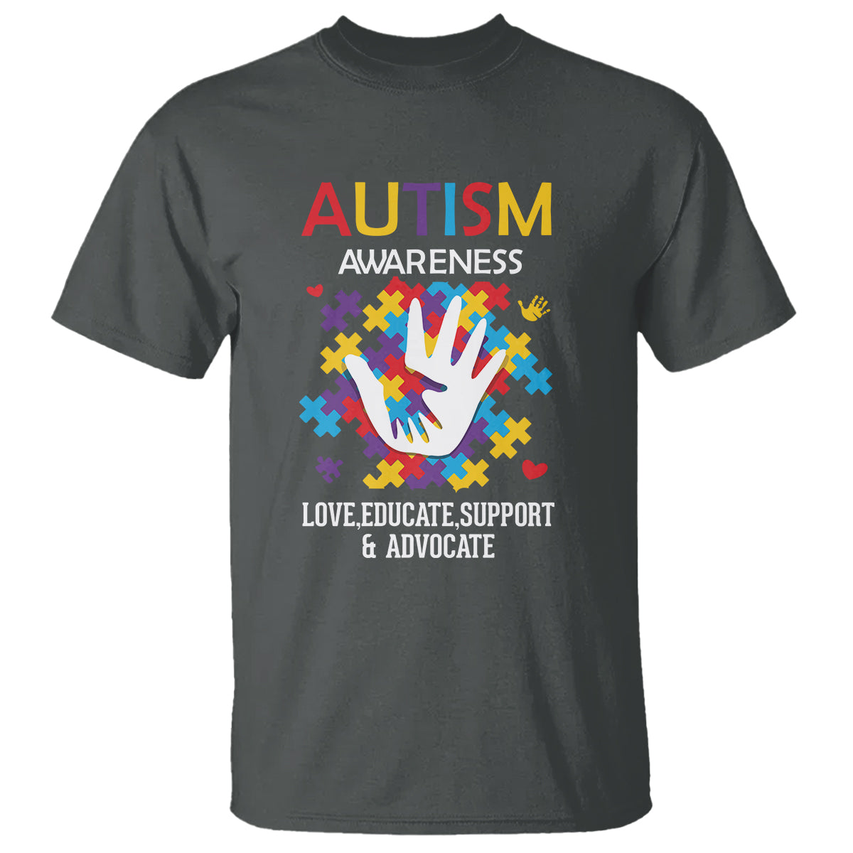Autism Awareness T Shirt Love Educate Support Advocate - Wonder Print Shop