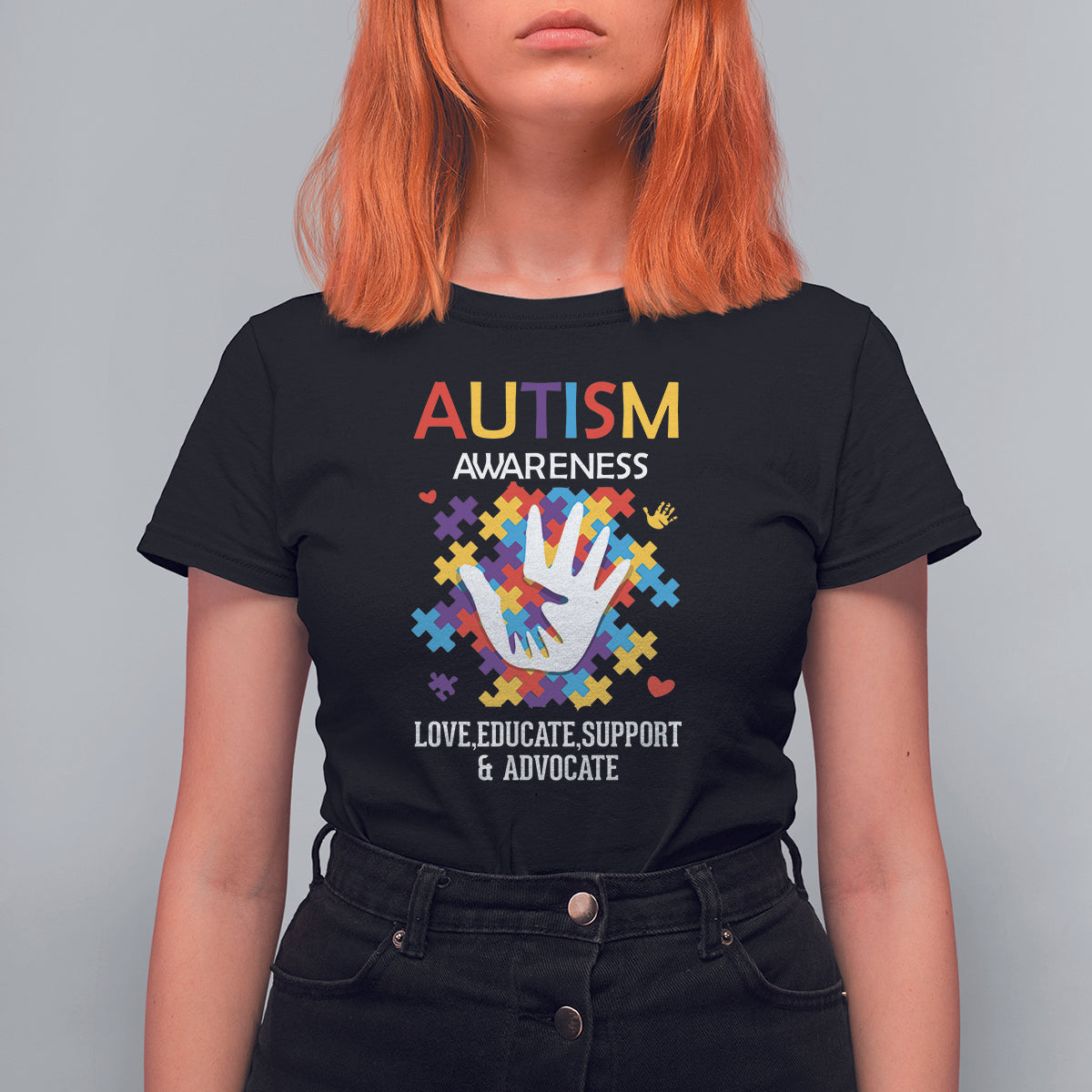 Autism Awareness T Shirt For Women Love Educate Support Advocate - Wonder Print Shop