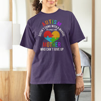 Autism Mom T Shirt For Women It Comes With A Mother Who Can't Give Up - Wonder Print Shop