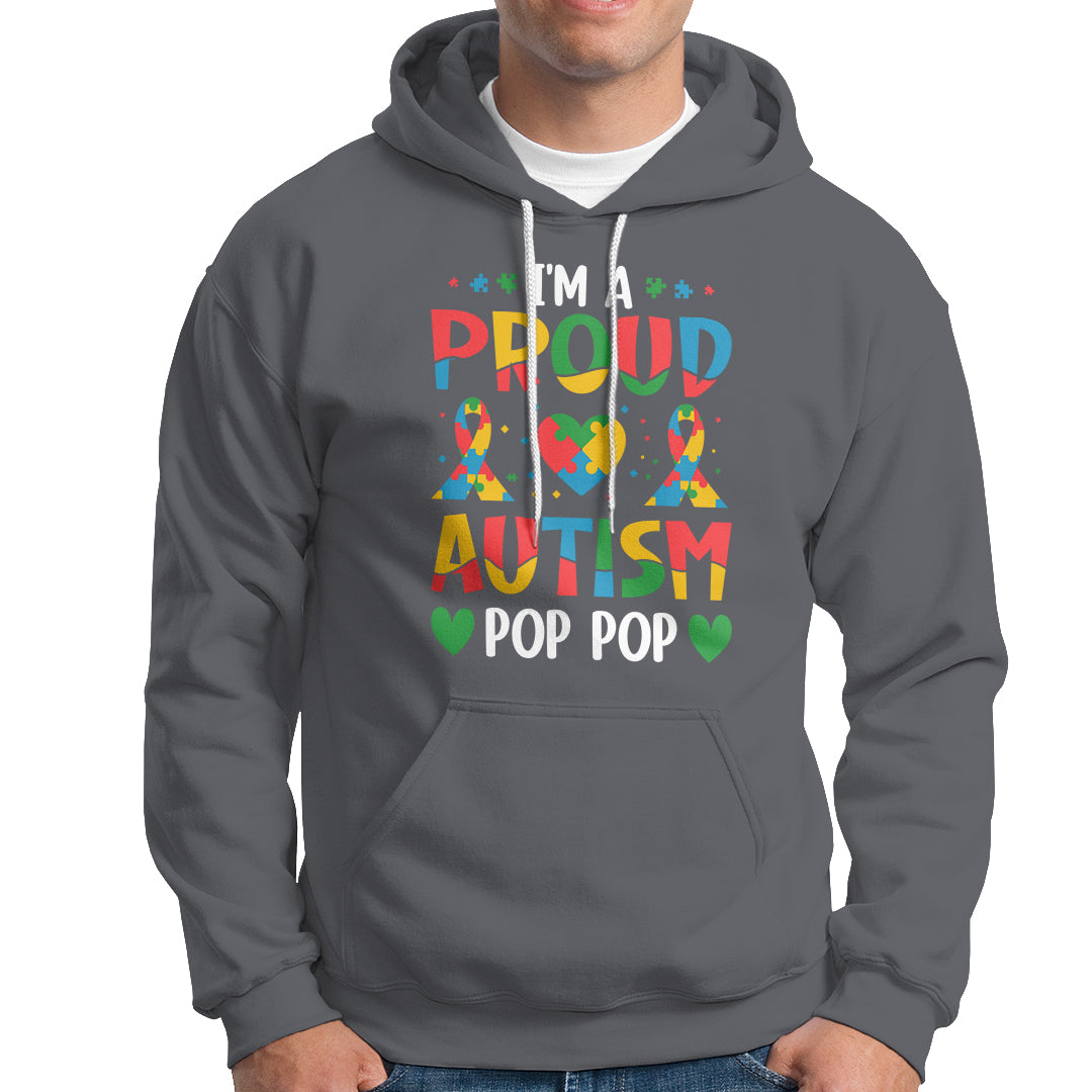 Autism Grandpa Hoodie I'm A Proud Autism Pop Pop - Wonder Print Shop