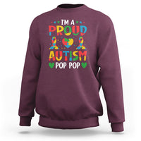 Autism Grandpa Sweatshirt I'm A Proud Autism Pop Pop - Wonder Print Shop