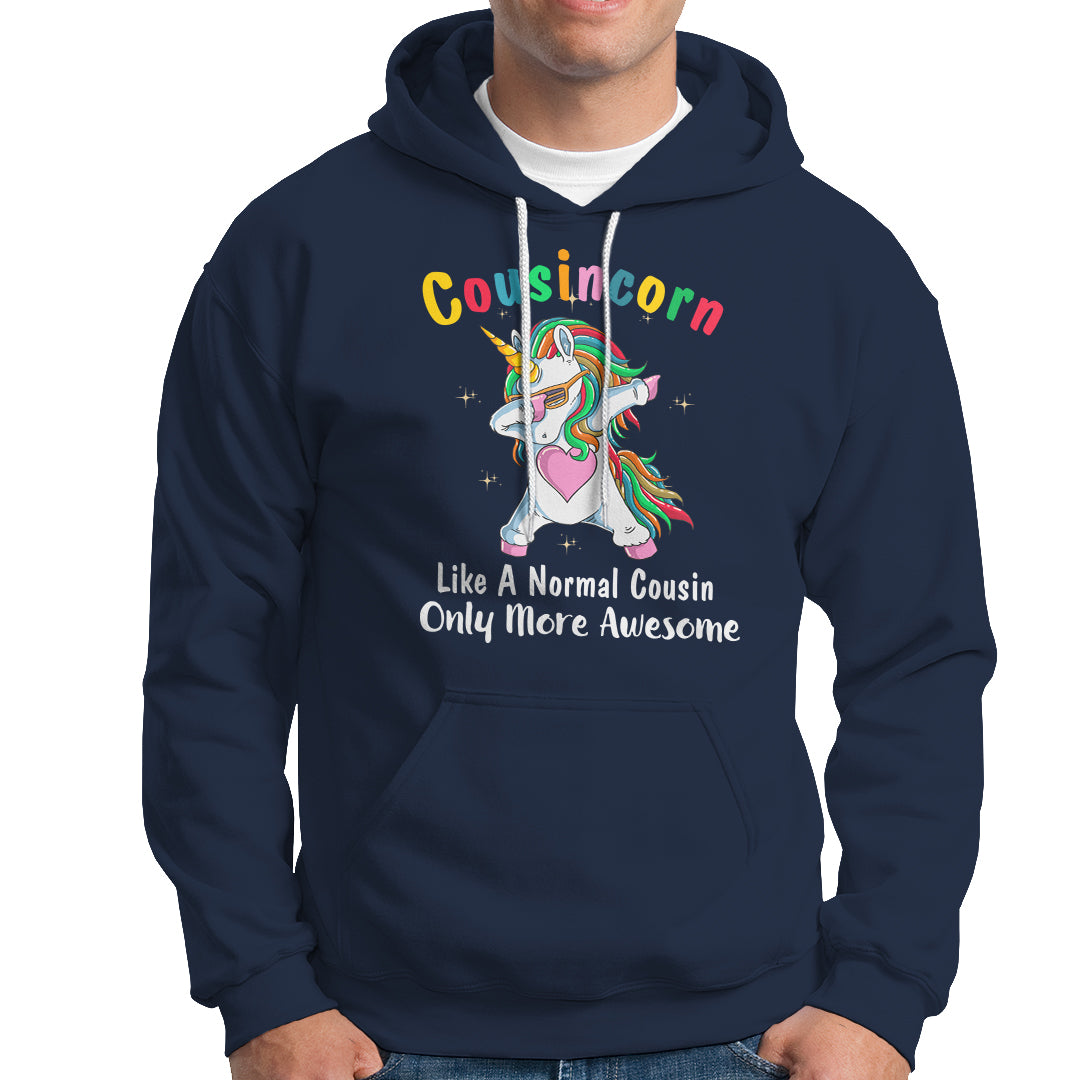 Cousincorn Like A Cousin Only Awesome Dabbing Unicorn Hoodie - Wonder Print Shop