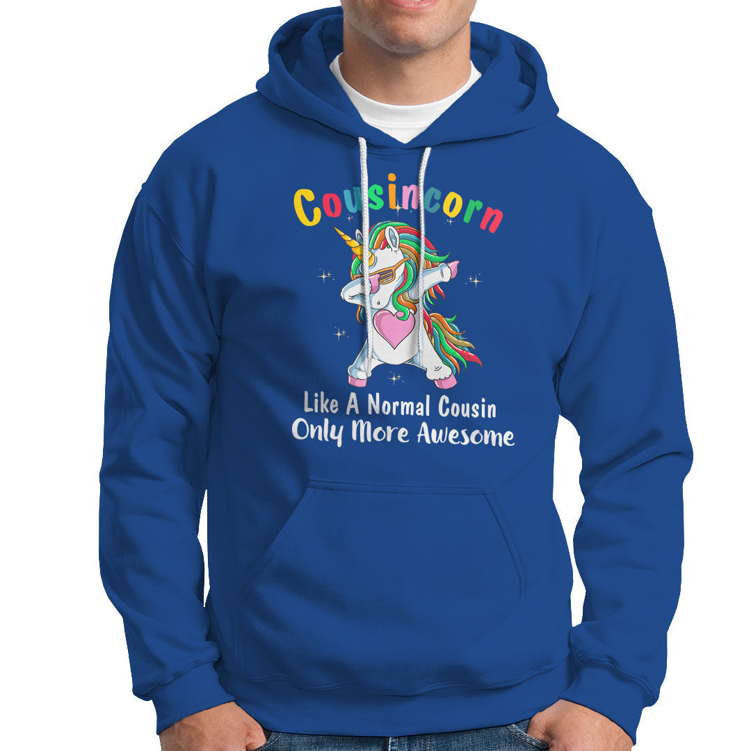 Cousincorn Like A Cousin Only Awesome Dabbing Unicorn Hoodie - Wonder Print Shop