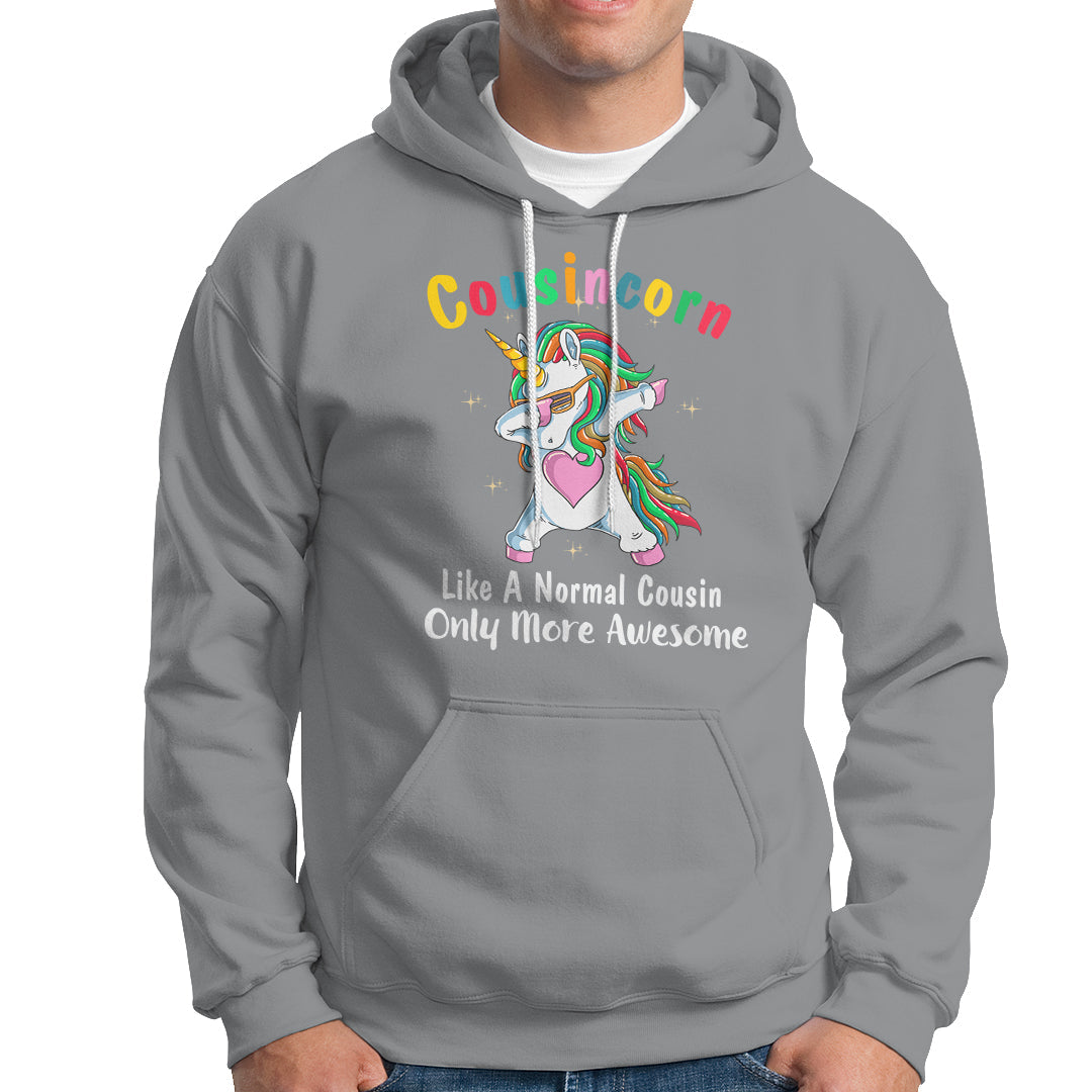 Cousincorn Like A Cousin Only Awesome Dabbing Unicorn Hoodie - Wonder Print Shop