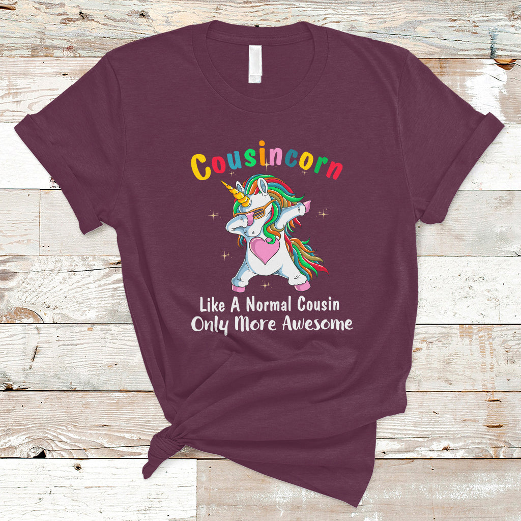 Cousincorn Like A Cousin Only Awesome Dabbing Unicorn T Shirt - Wonder Print Shop