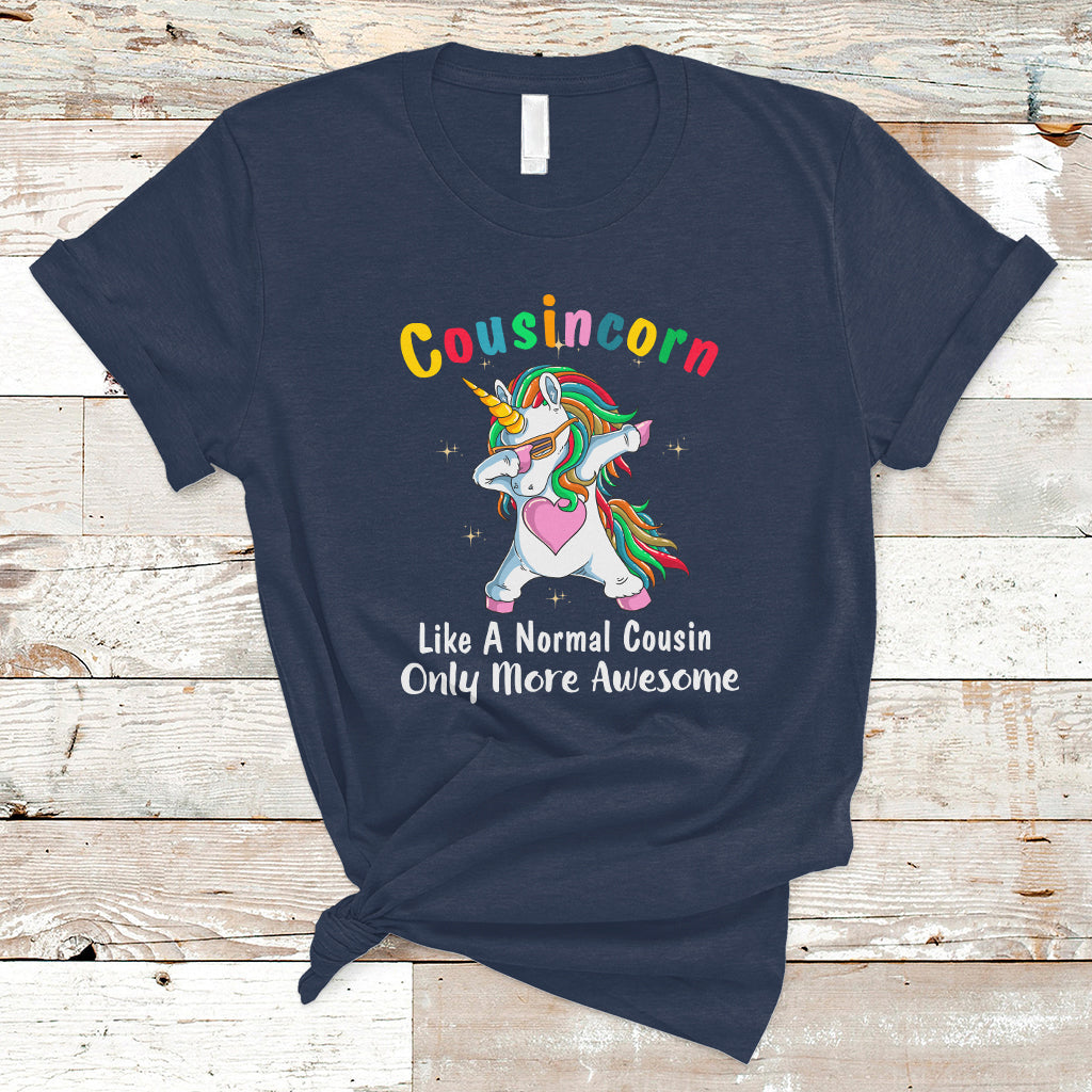 Cousincorn Like A Cousin Only Awesome Dabbing Unicorn T Shirt - Wonder Print Shop