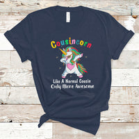 Cousincorn Like A Cousin Only Awesome Dabbing Unicorn T Shirt - Wonder Print Shop