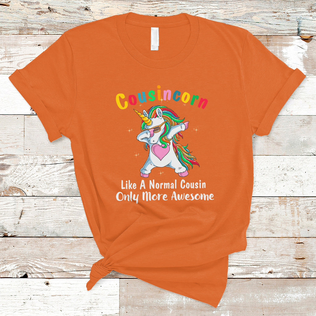 Cousincorn Like A Cousin Only Awesome Dabbing Unicorn T Shirt - Wonder Print Shop