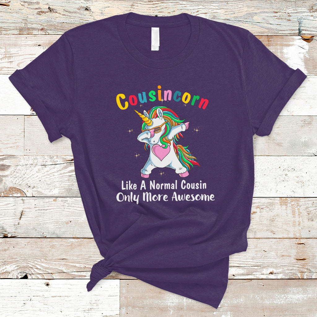Cousincorn Like A Cousin Only Awesome Dabbing Unicorn T Shirt - Wonder Print Shop