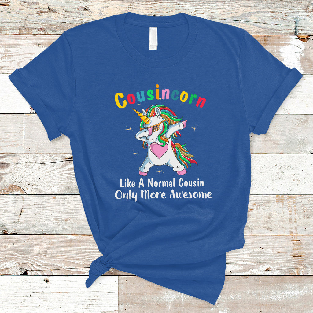 Cousincorn Like A Cousin Only Awesome Dabbing Unicorn T Shirt - Wonder Print Shop