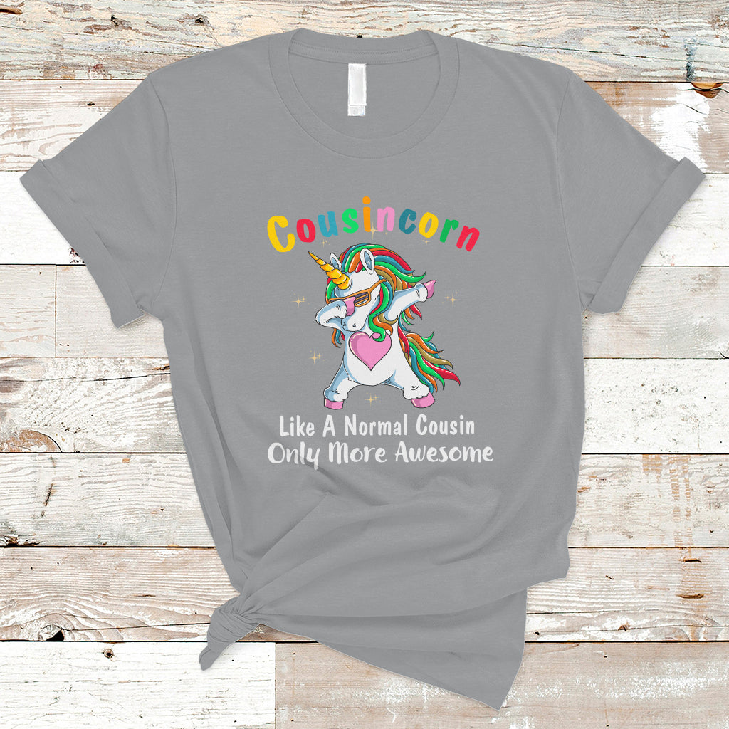 Cousincorn Like A Cousin Only Awesome Dabbing Unicorn T Shirt - Wonder Print Shop