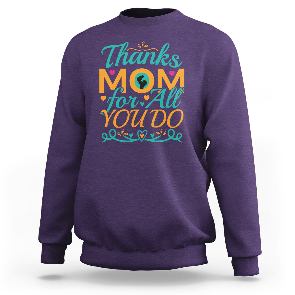 Autism Mom Sweatshirt Thanks Mom For All You Do - Wonder Print Shop