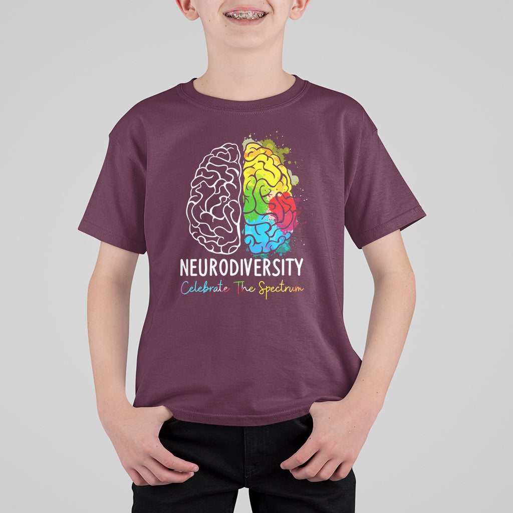 Proud Autism T Shirt For Kid Neurodiversity Celebrate The Spectrum - Wonder Print Shop