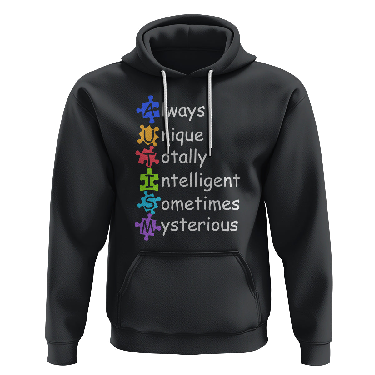 Autism Definition Hoodie Always Unique Totally Intelligent Sometimes Mysterious - Wonder Print Shop