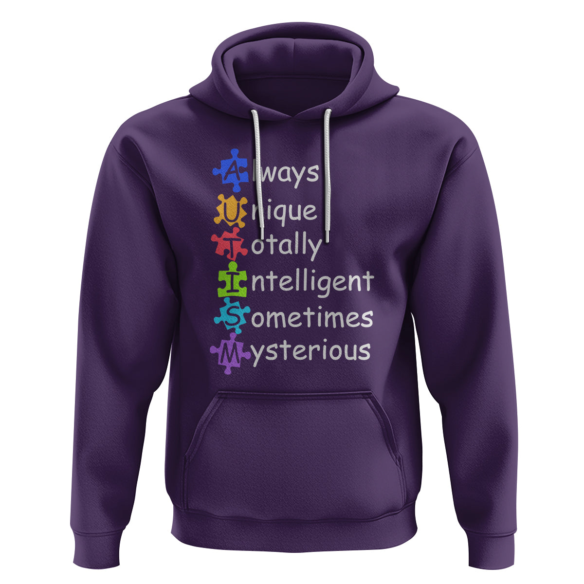 Autism Definition Hoodie Always Unique Totally Intelligent Sometimes Mysterious - Wonder Print Shop