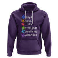 Autism Definition Hoodie Always Unique Totally Intelligent Sometimes Mysterious - Wonder Print Shop