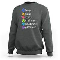 Autism Definition Sweatshirt Always Unique Totally Intelligent Sometimes Mysterious - Wonder Print Shop