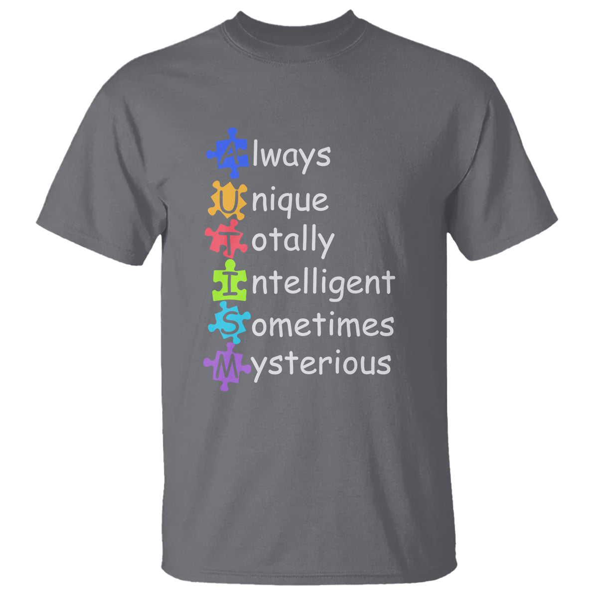 Autism Definition T Shirt Always Unique Totally Intelligent Sometimes Mysterious - Wonder Print Shop