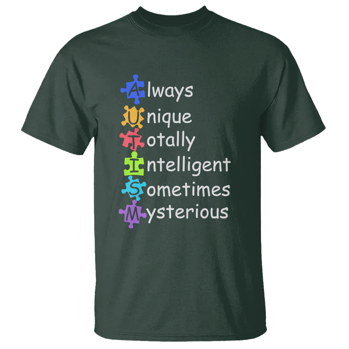 Autism Definition T Shirt Always Unique Totally Intelligent Sometimes Mysterious - Wonder Print Shop